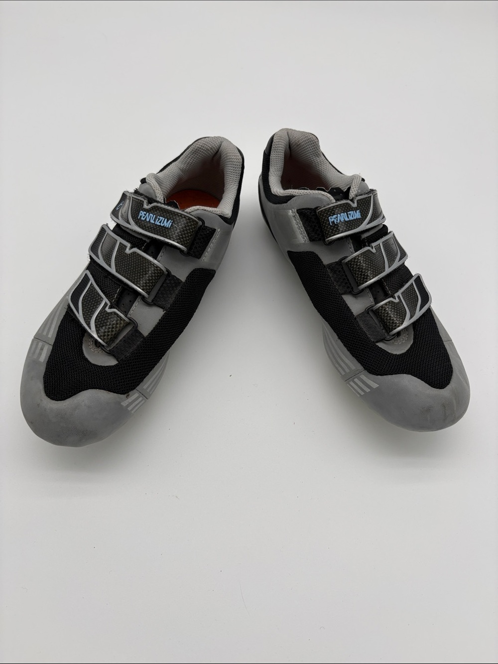 Pearl iZumi i-Beam Grey Black 2 Bolt Cycling Shoes Women Size 8.5 BLEMISH